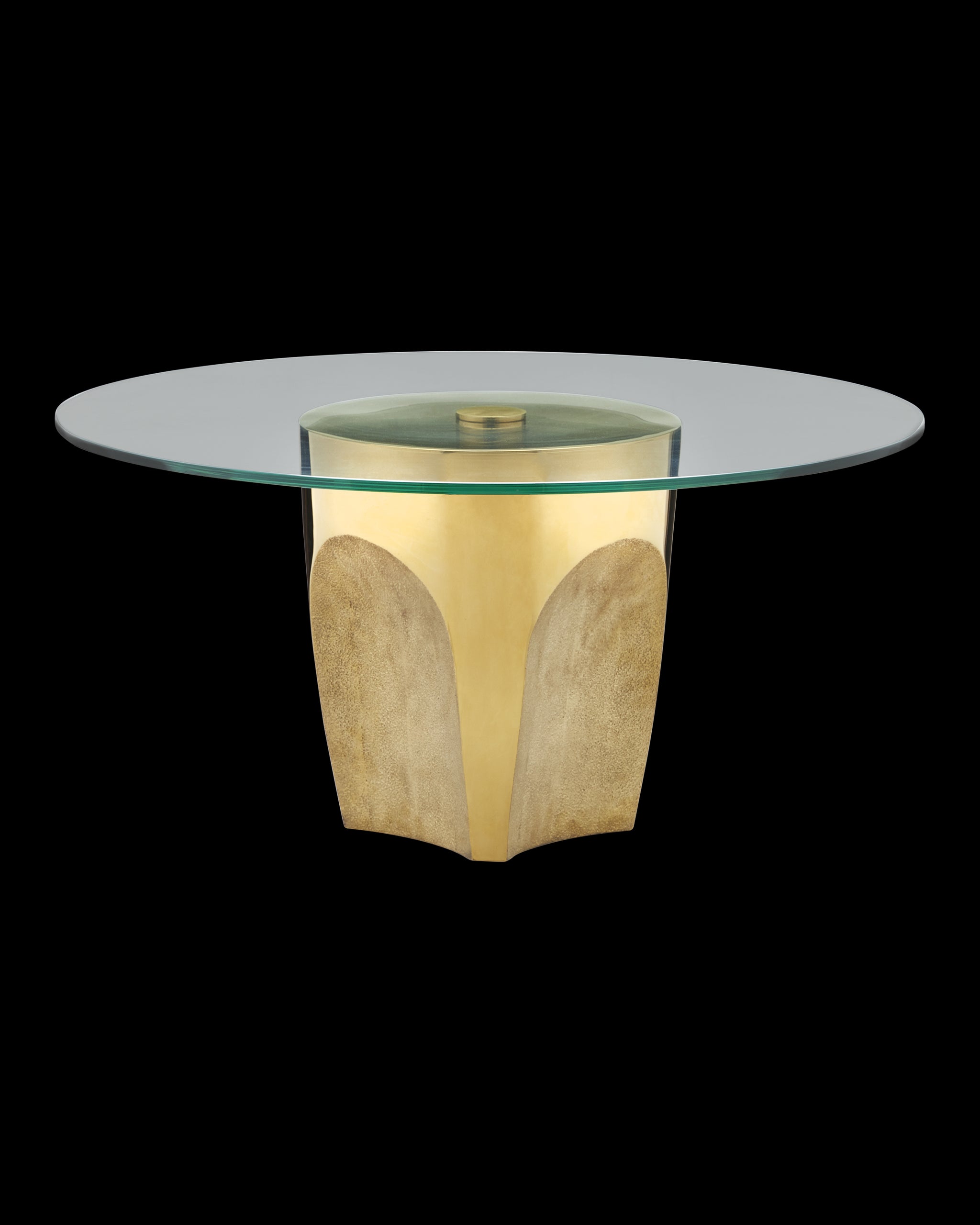 Currey & Company Lemy Brass Cocktail Table