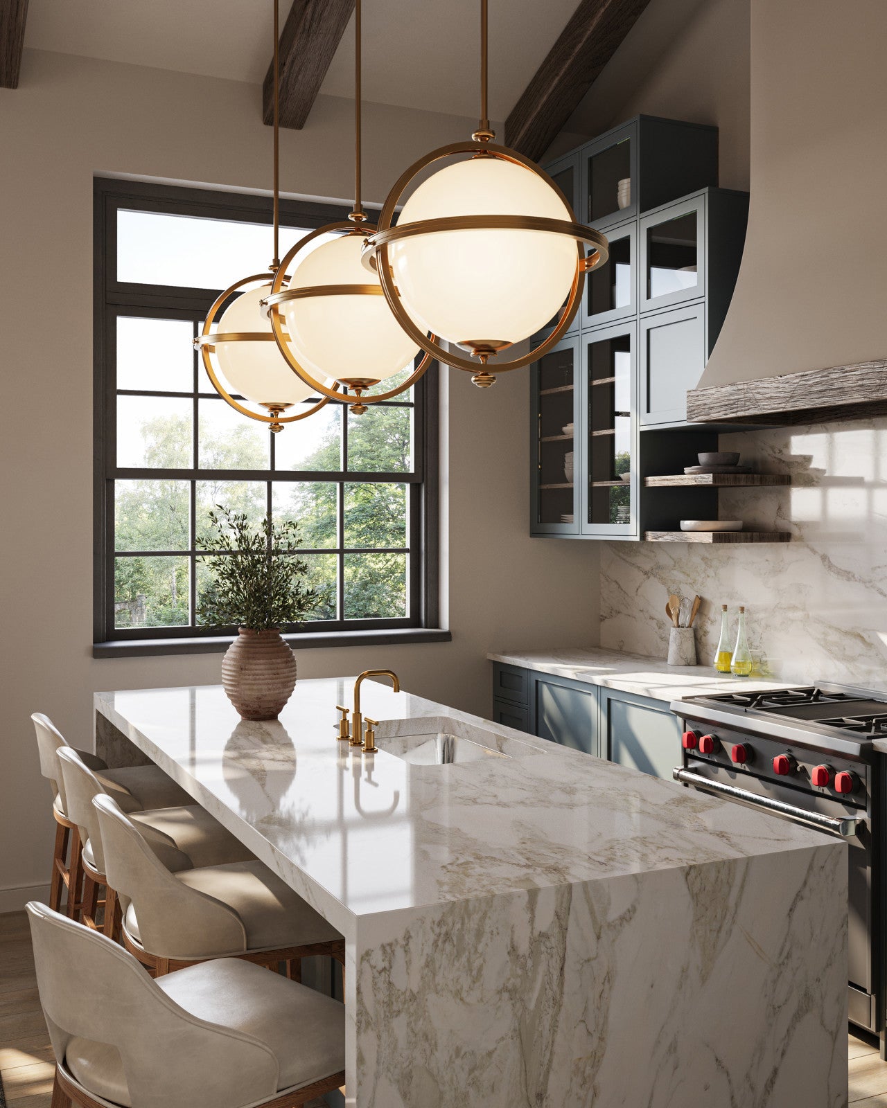 Currey & Company Astral 22" 1 Light Pendant