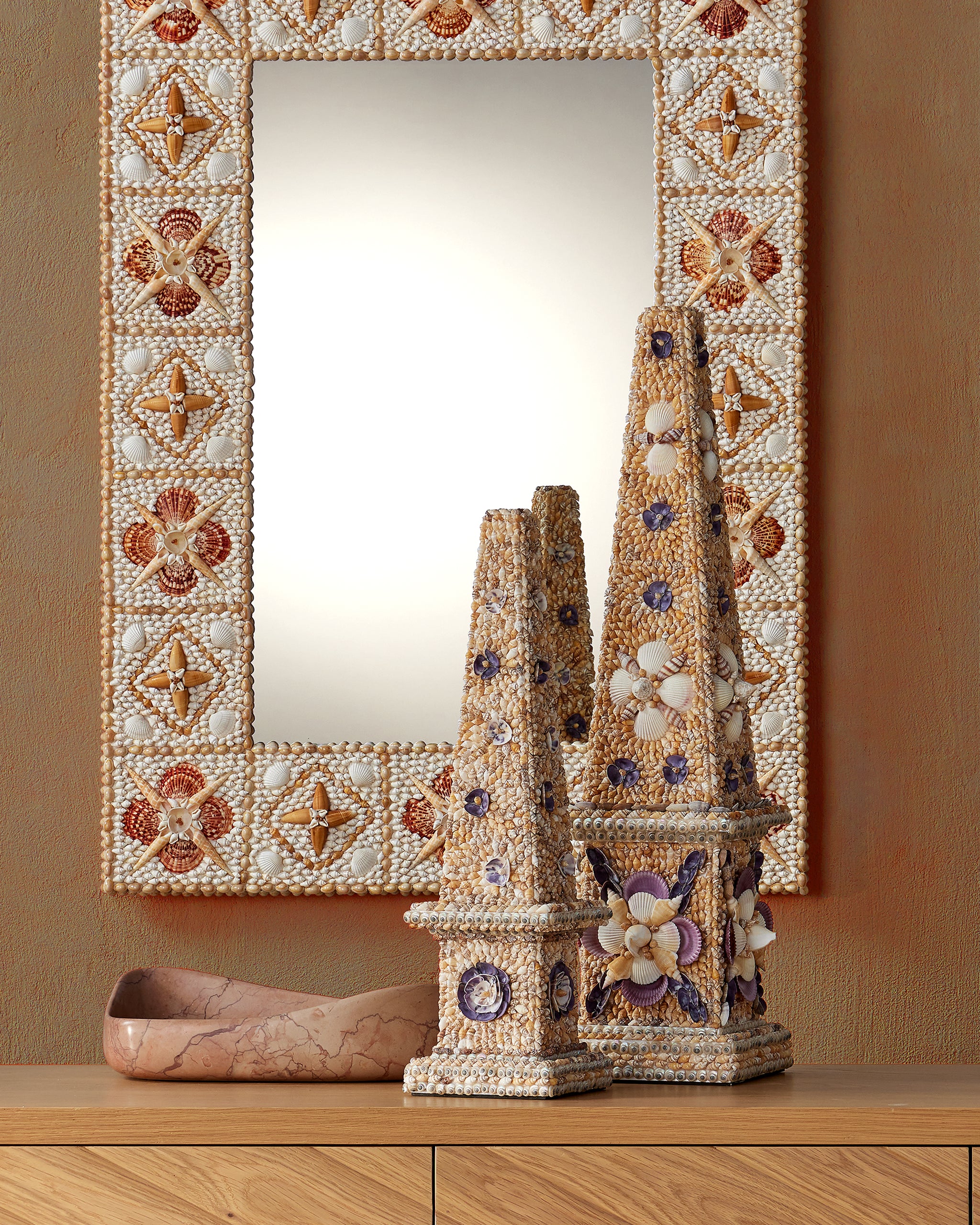 Currey & Company Coquillage Tall Obelisk