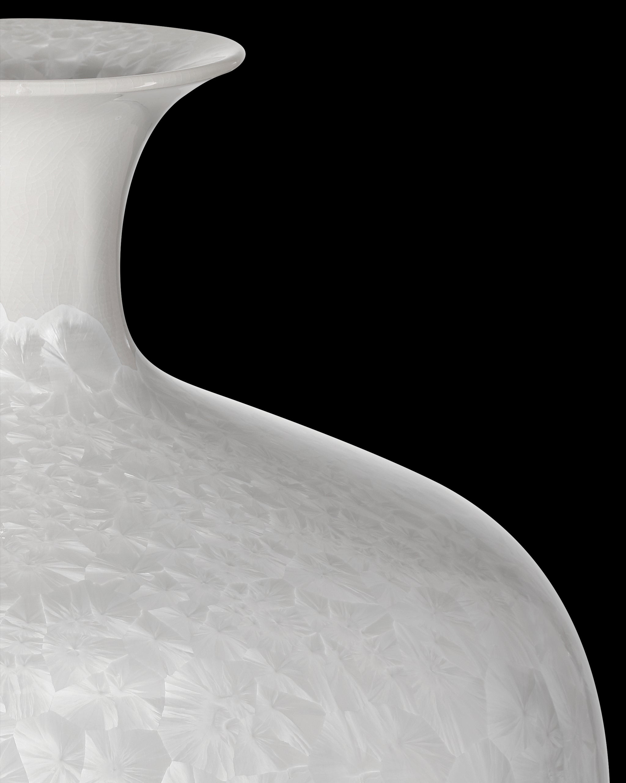 Currey & Company Crystalline White Vase