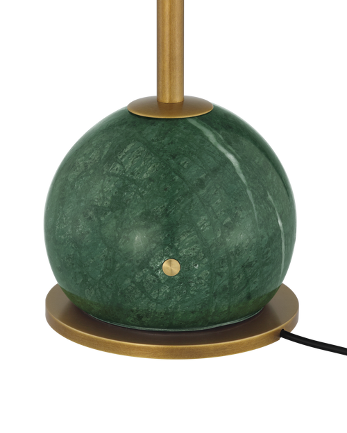 Currey & Company Journey Green & Brass Cordless Table Lamp