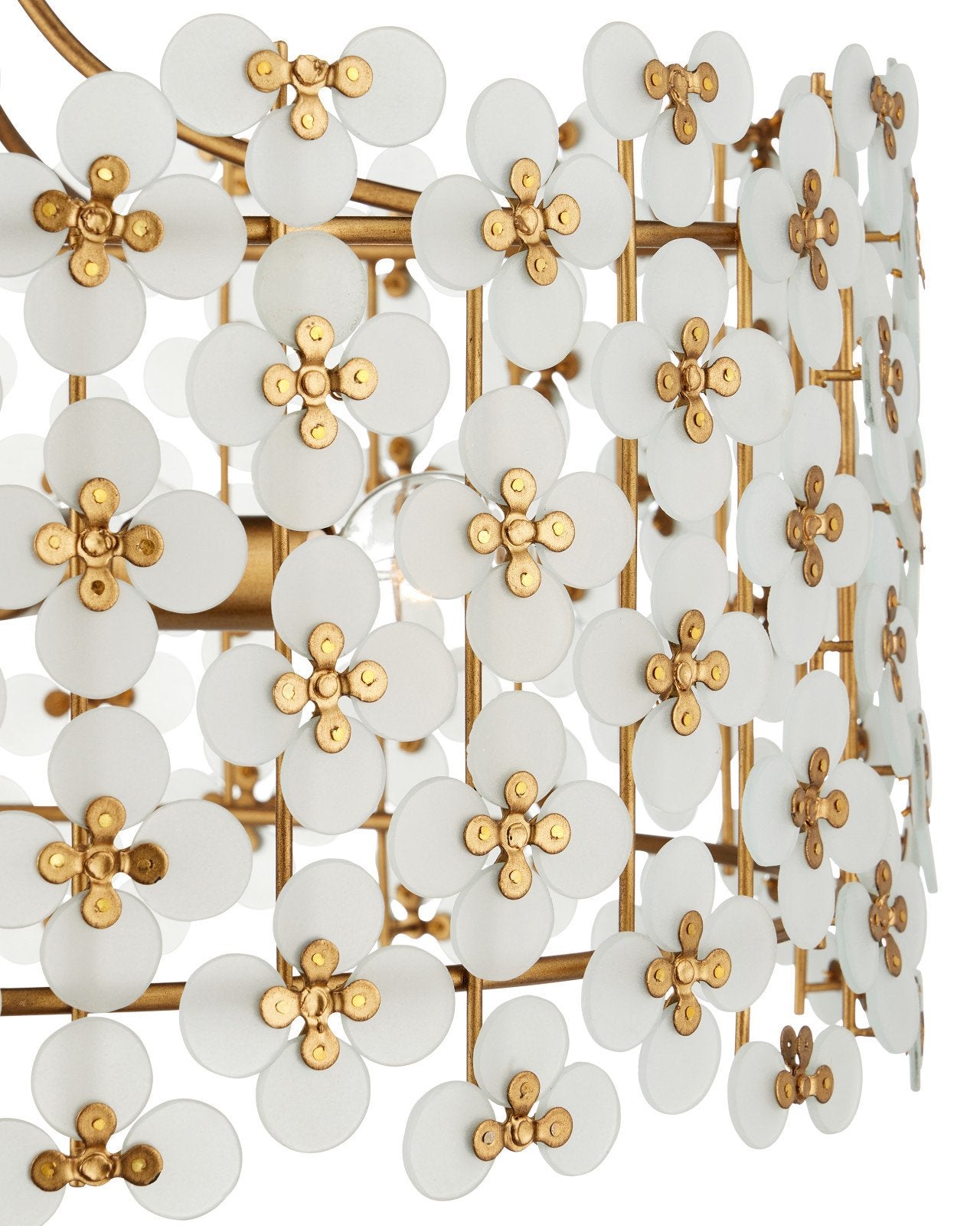 Currey & Company Spring Flower 20" Brass 4 Light Pendant