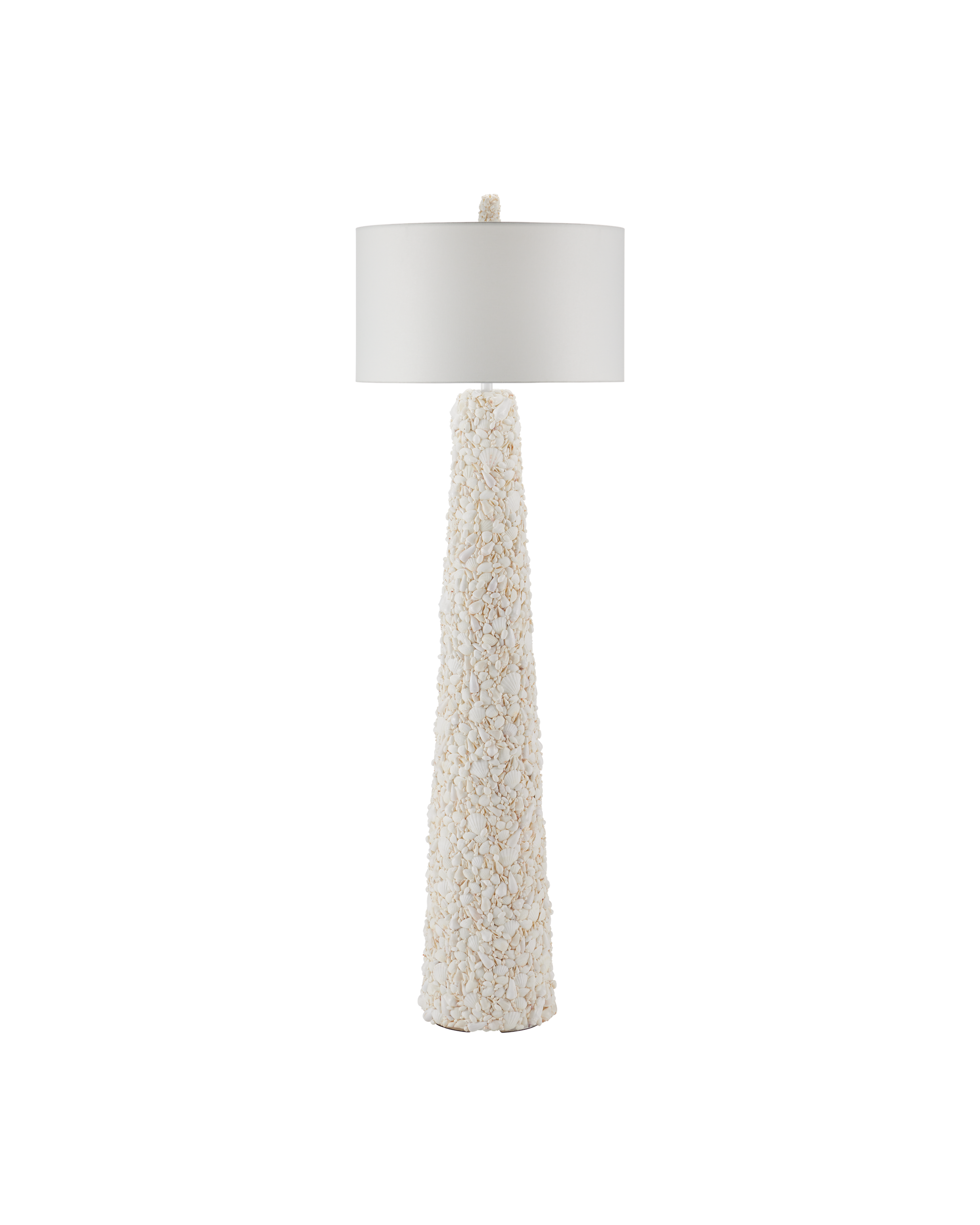 Currey & Company Turbinella White Floor Lamp