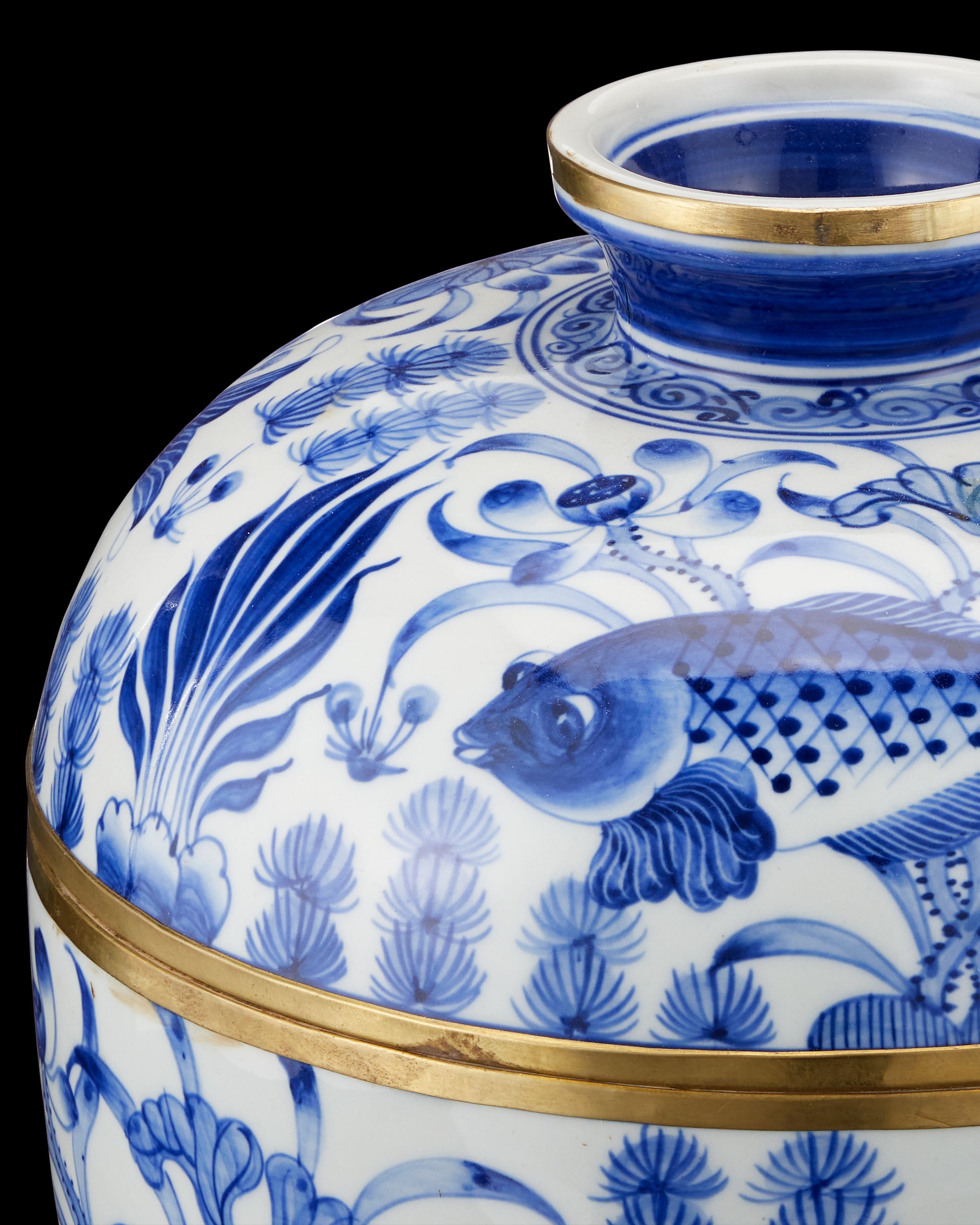 Currey & Company Blue & White Rice Tureen Set Of 3