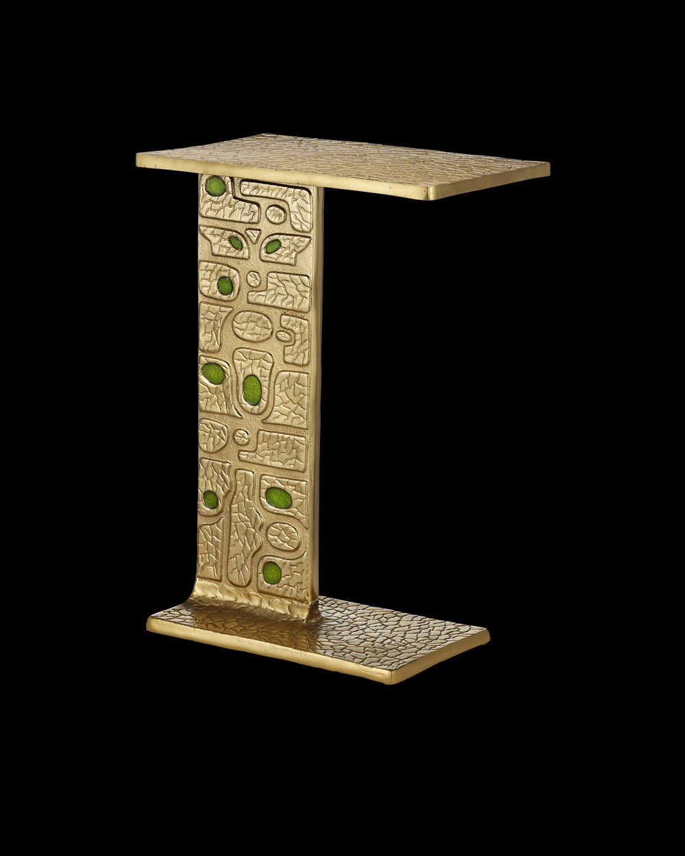 Currey & Company Beau Monde Gold & Green C Table