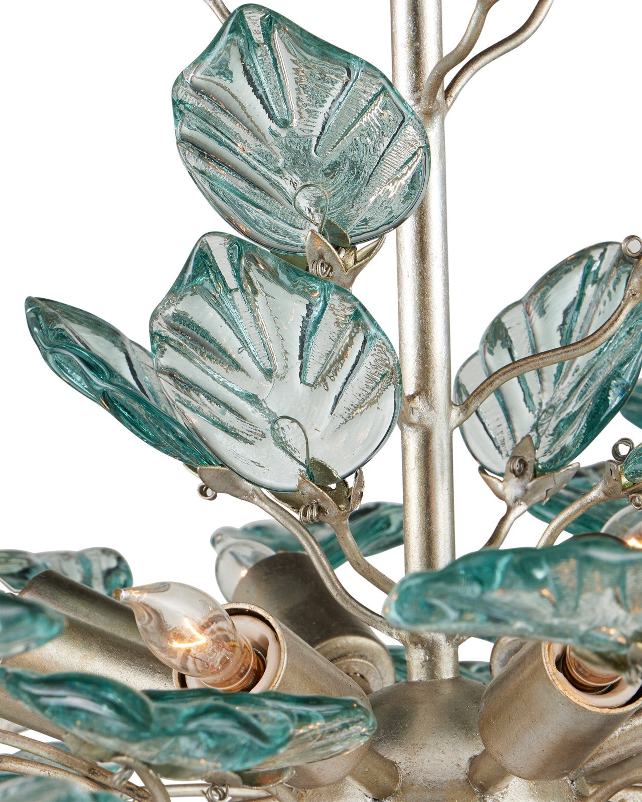Currey & Company 36" Baobab Medium Silver 8 Light Chandelier