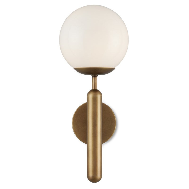 Currey And Company Barbican Single Light Brass Wall Sconce