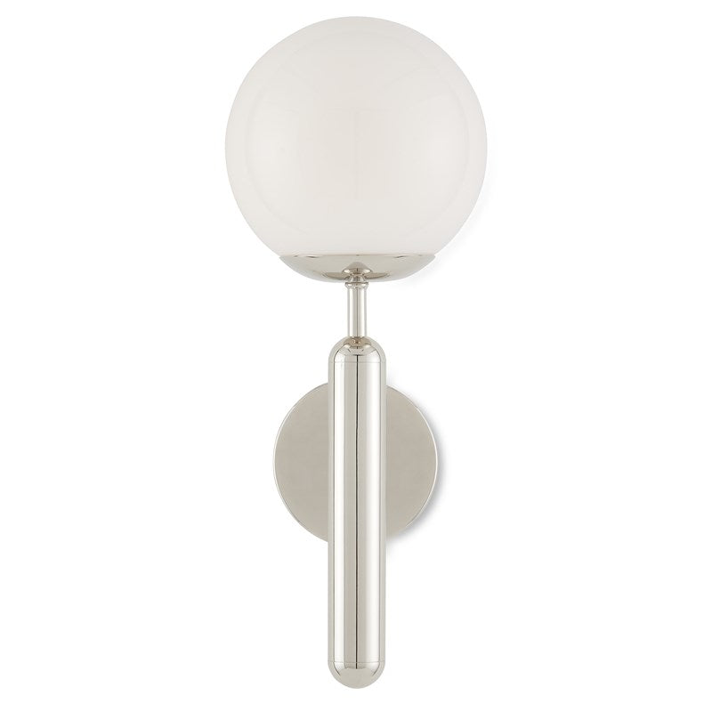 Currey And Company Barbican Single Light Nickel Wall Sconce