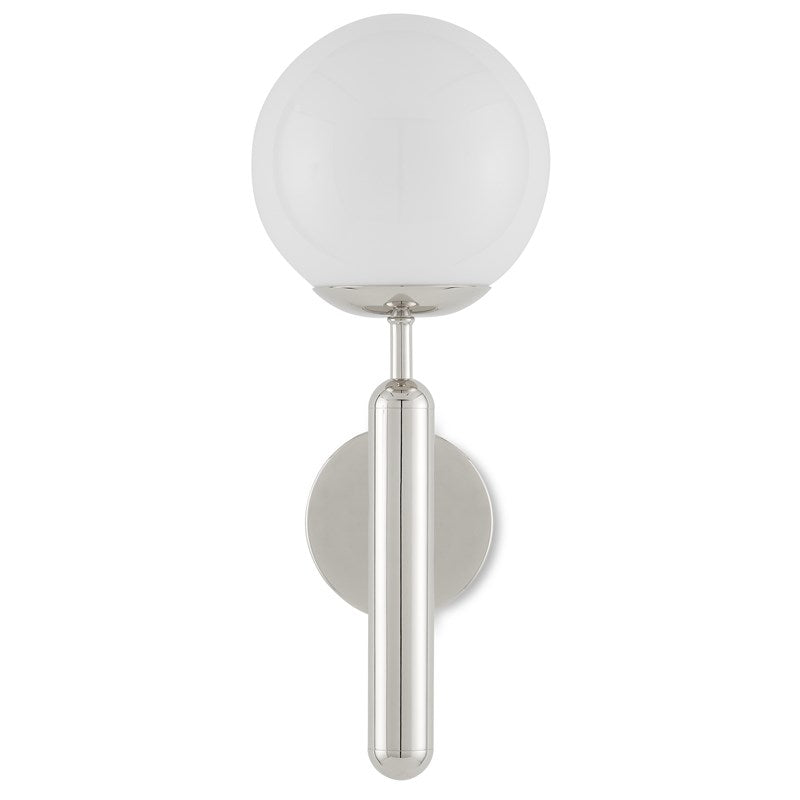 Currey And Company Barbican Single Light Nickel Wall Sconce