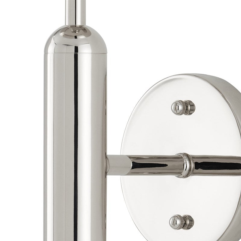 Currey And Company Barbican Single Light Nickel Wall Sconce