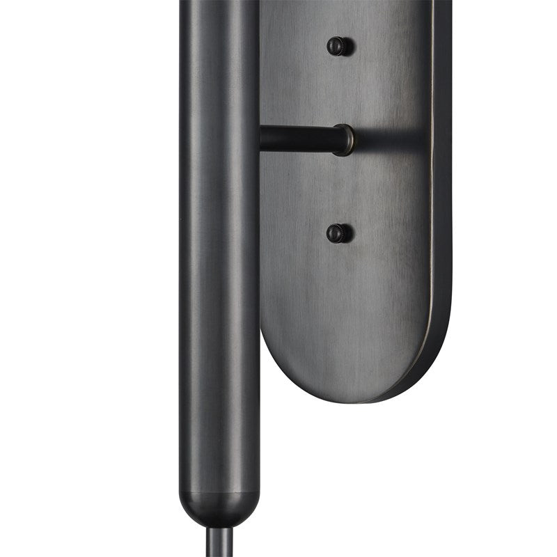 Currey And Company Barbican Double Light Bronze Wall Sconce