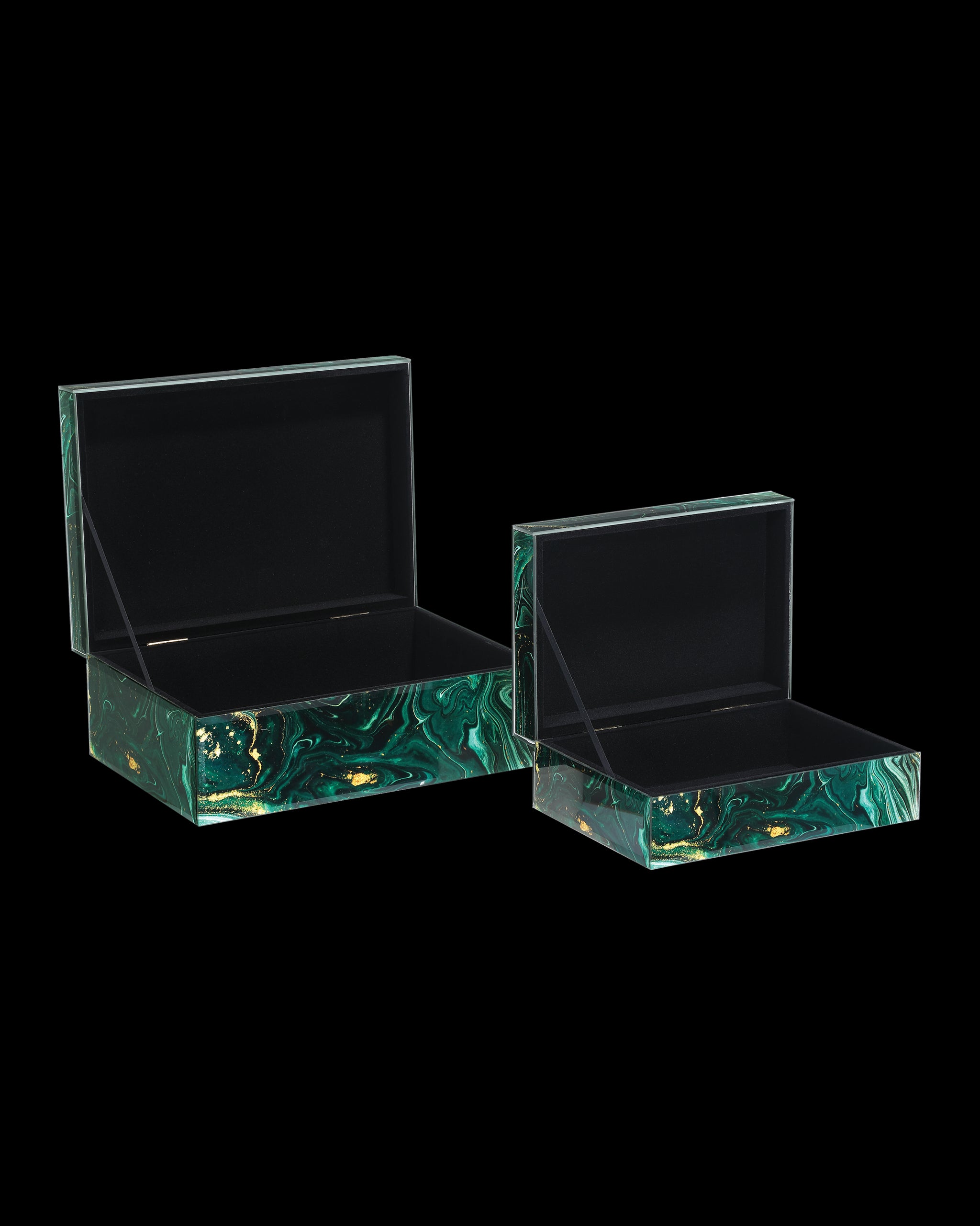 Currey & Company Interstellar Green Box Set Of 2