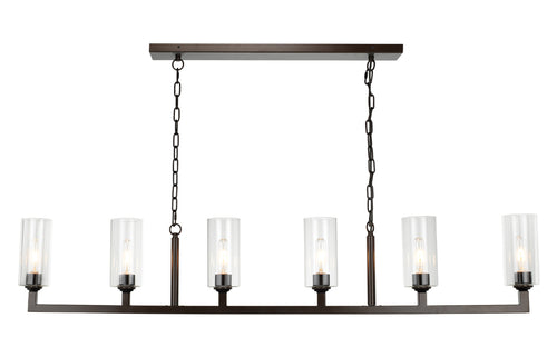 Jamie Young Linear 6 Light Chandelier