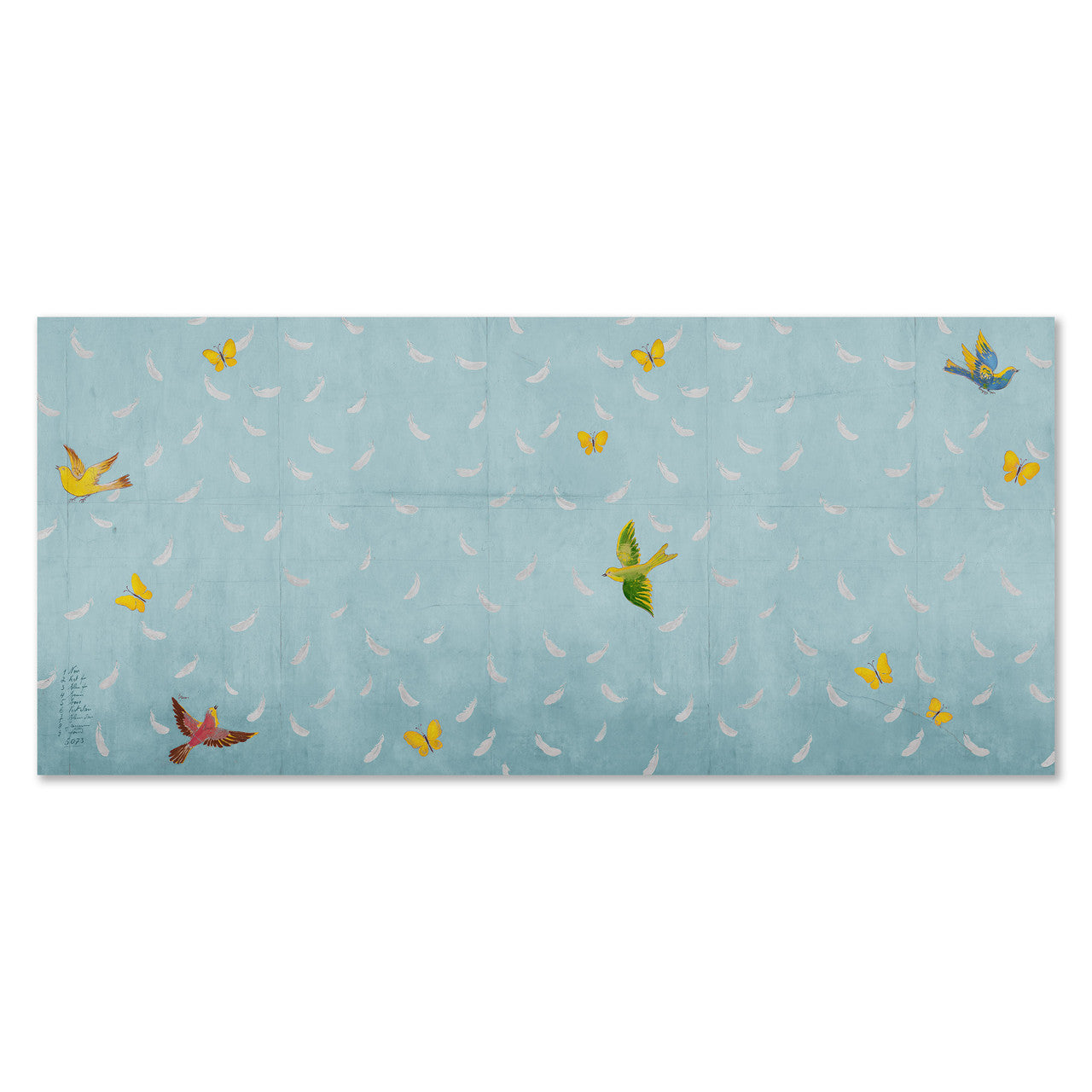 Paule Marrot Feathers Art, Blue