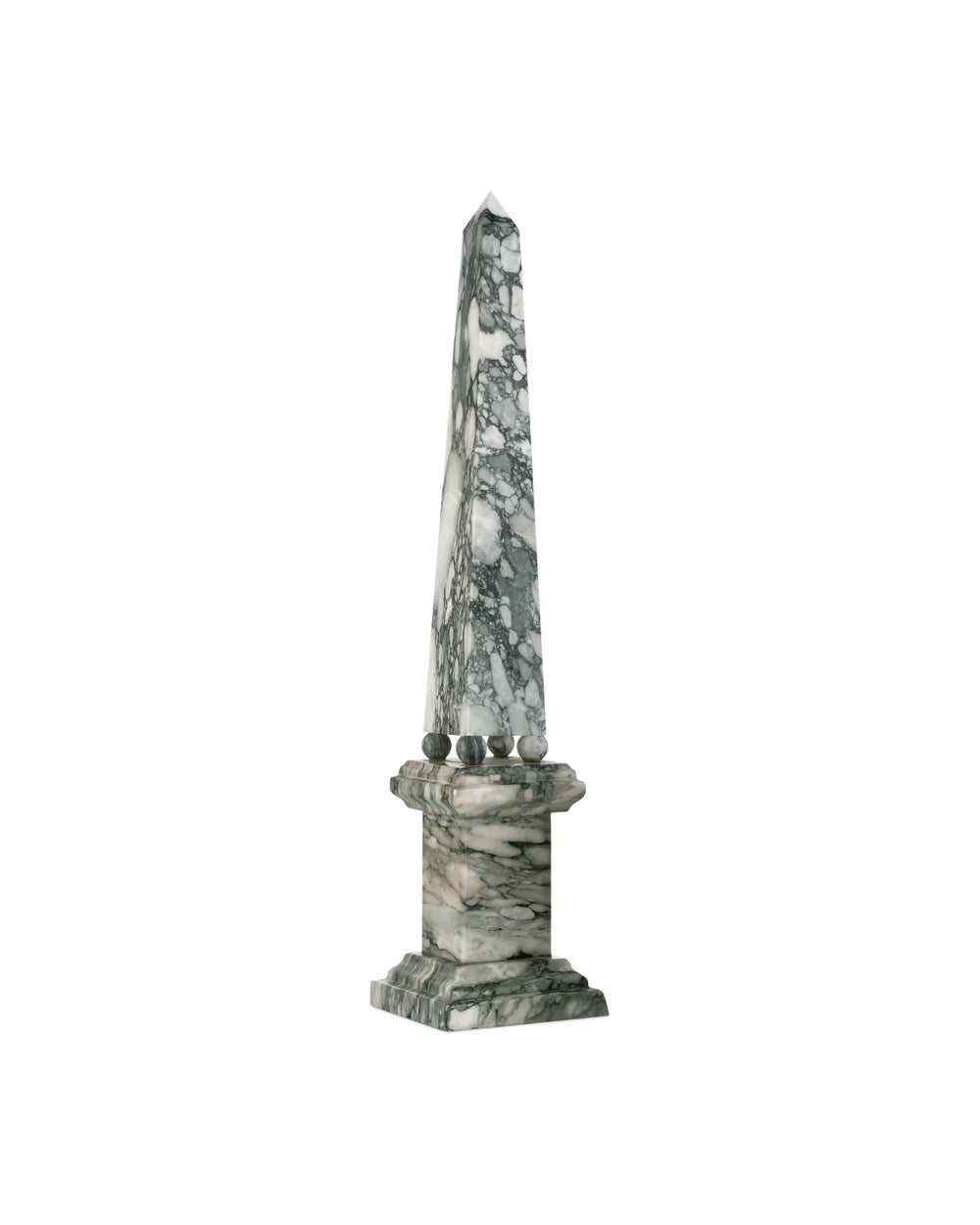 Currey & Company 28.75" Sorority Large Marble Obelisk