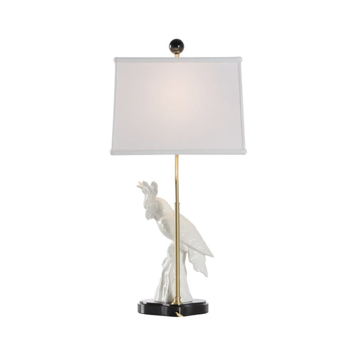 Chelsea House Hope Parrot Lamp White Right Facing