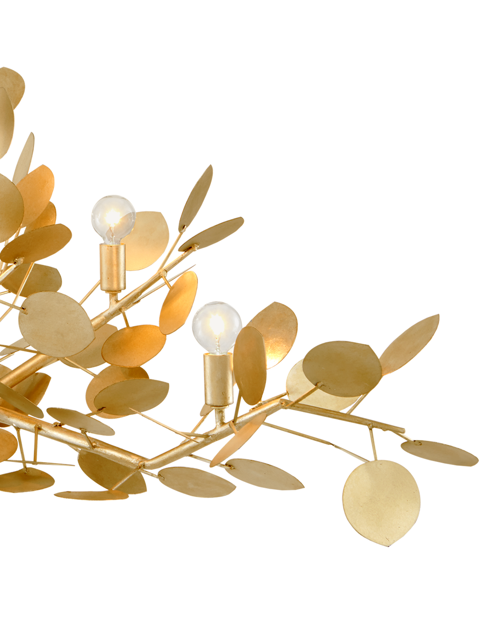 Currey & Company Lunaria Gold Oval Chandelier