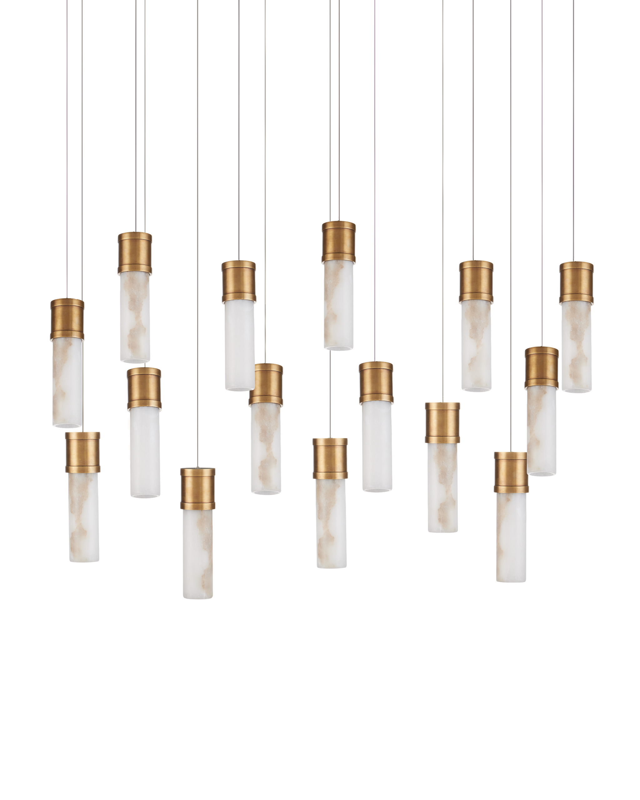 Currey And Company Cannula 15 Light Multi Drop Pendant