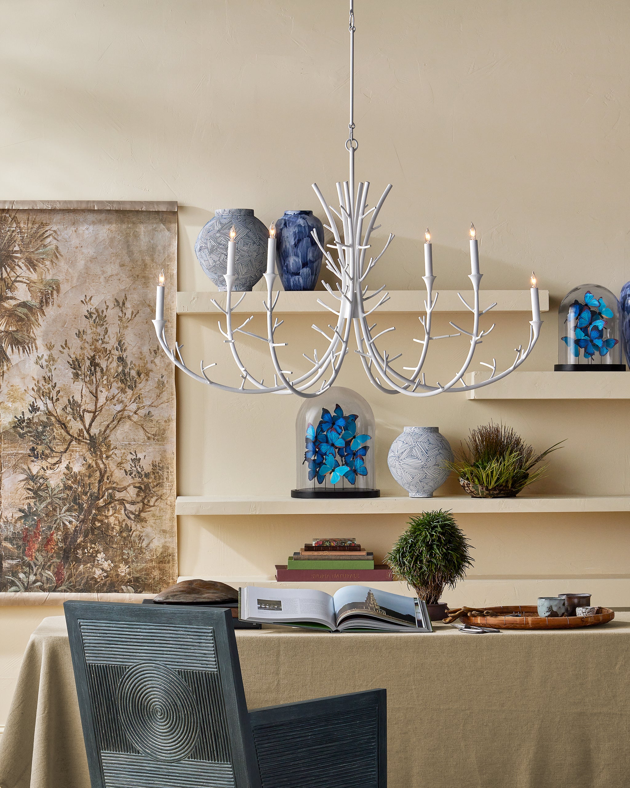 Currey & Company Twiggy Oval Chandelier