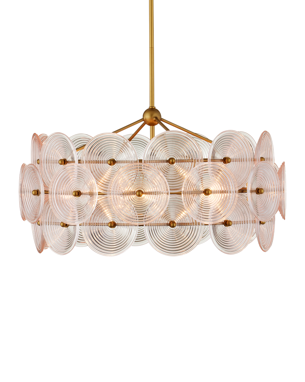 Currey And Company Whirlwind Medium Pink Chandelier