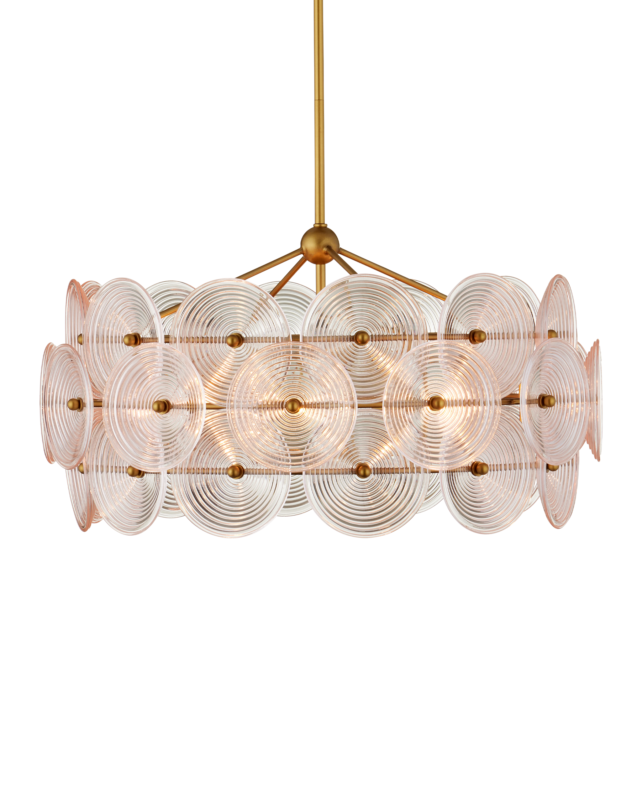 Currey And Company Whirlwind Medium Pink Chandelier