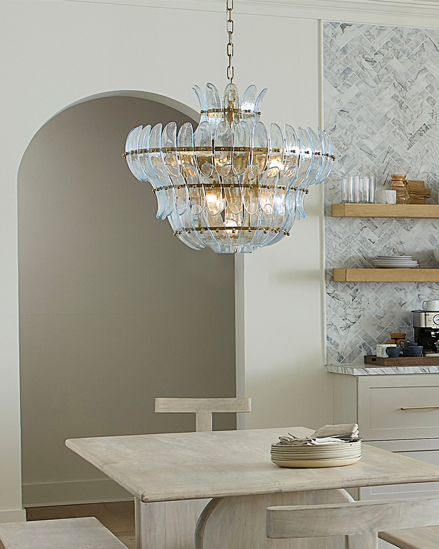 Jamie Young Arcade 10 Light Blown Glass Chandelier