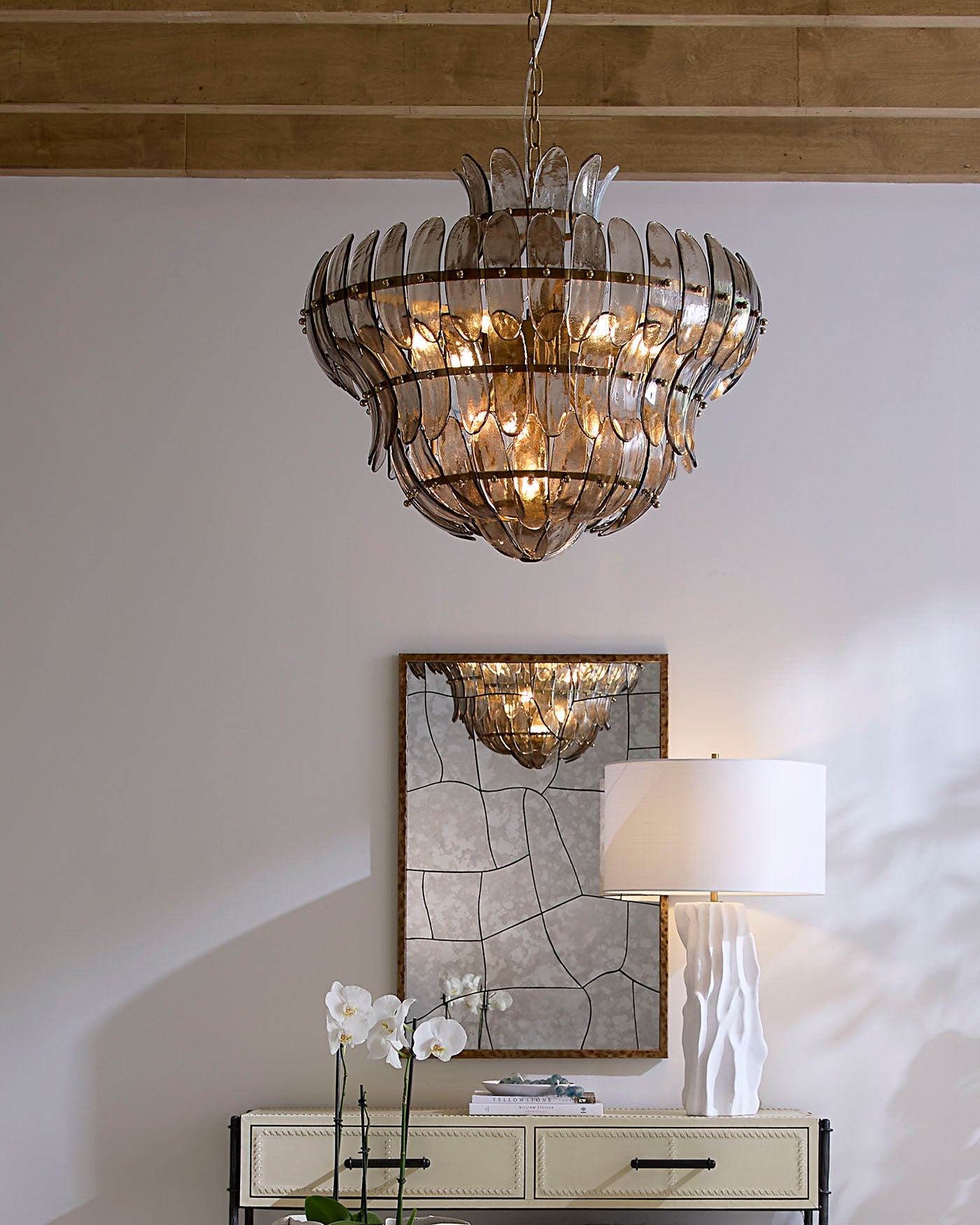 Jamie Young Arcade 10 Light Blown Glass Chandelier