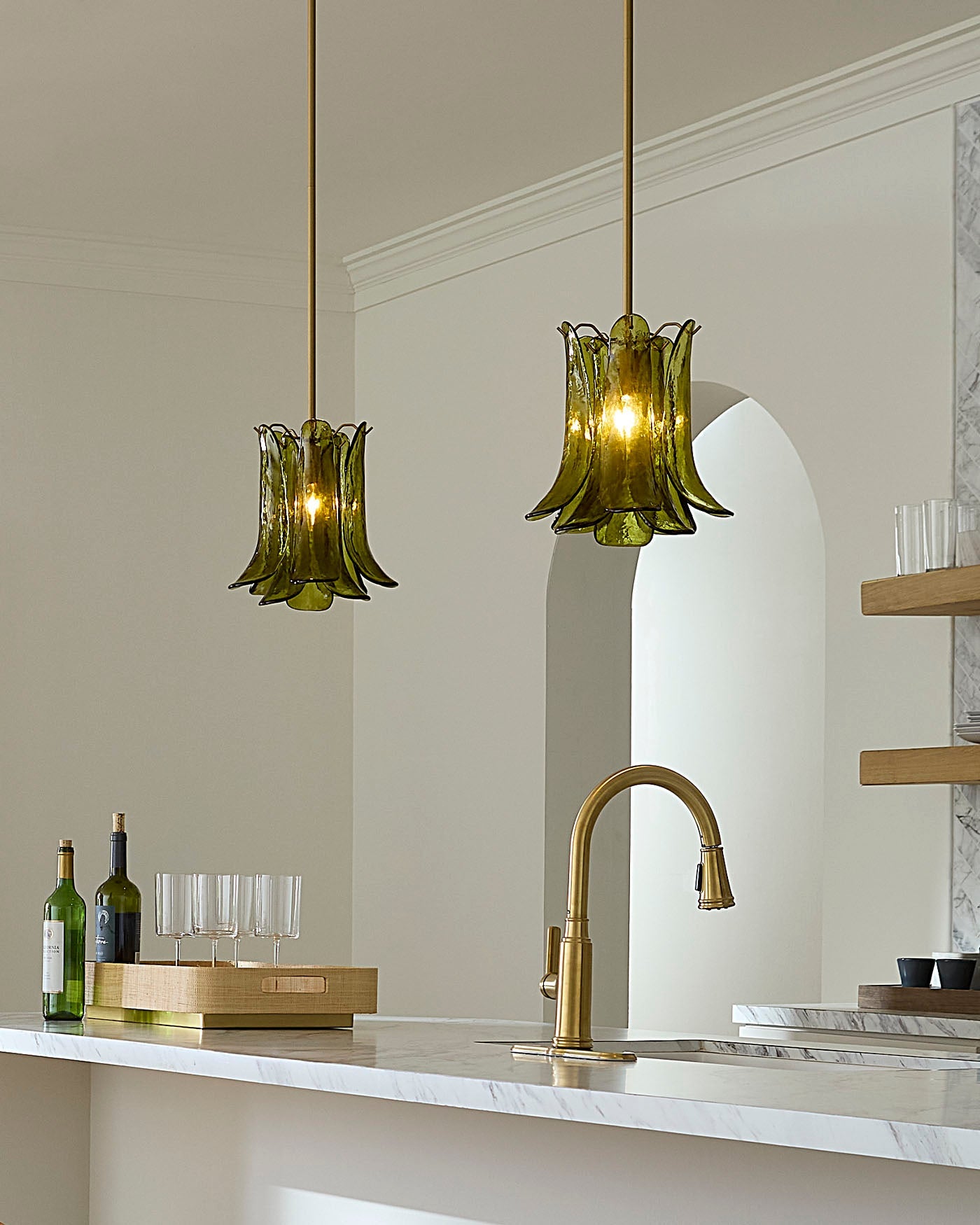 Jamie Young Cala 1 Light Blown Glass Pendant