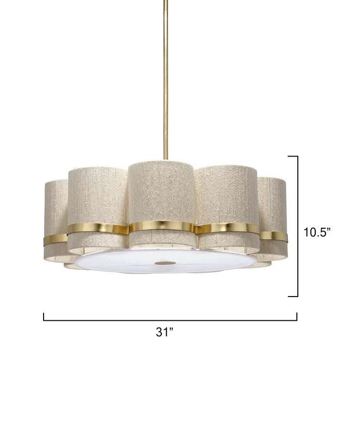 Jamie Young Carousel 4 Light Chandelier, Off White