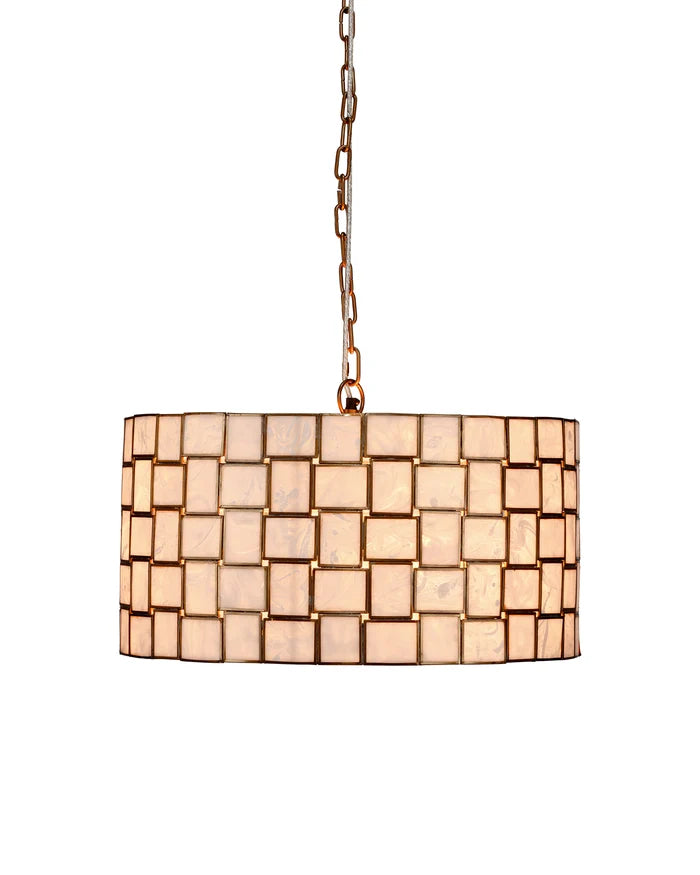 Jamie Young Cinema Faux Alabaster 3 Light Chandelier