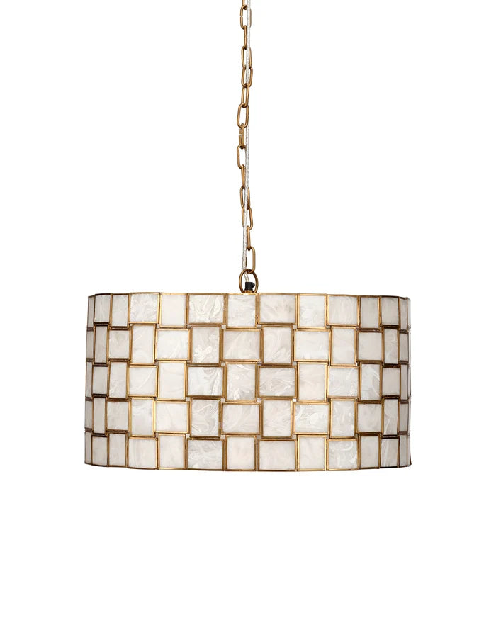 Jamie Young Cinema Faux Alabaster 3 Light Chandelier