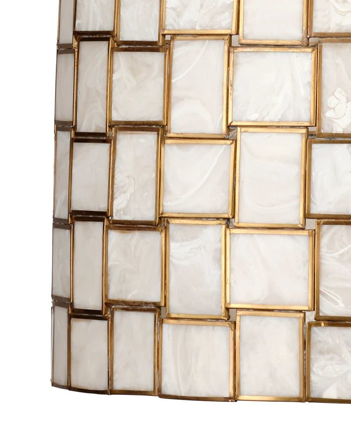 Jamie Young Cinema Faux Alabaster 3 Light Chandelier