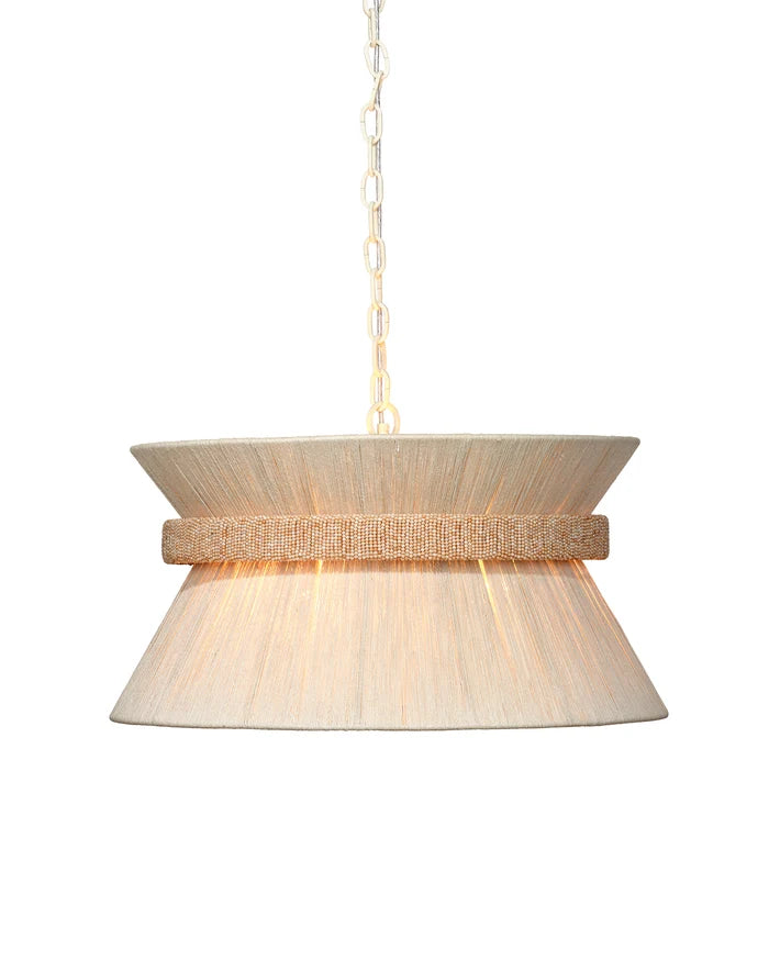 Jamie Young Corset 3 Light Chandelier, Off White