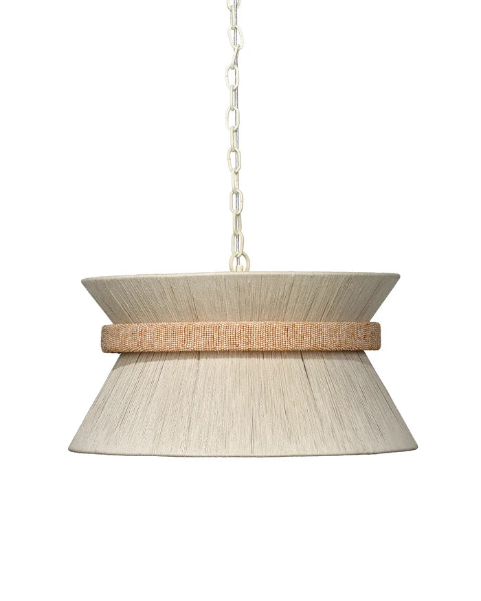 Jamie Young Corset 3 Light Chandelier, Off White