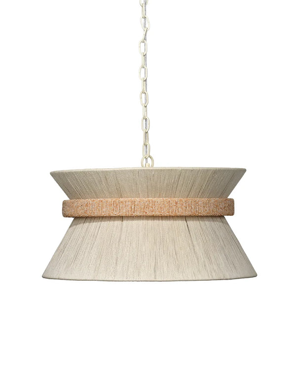 Jamie Young Corset 3 Light Chandelier, Off White