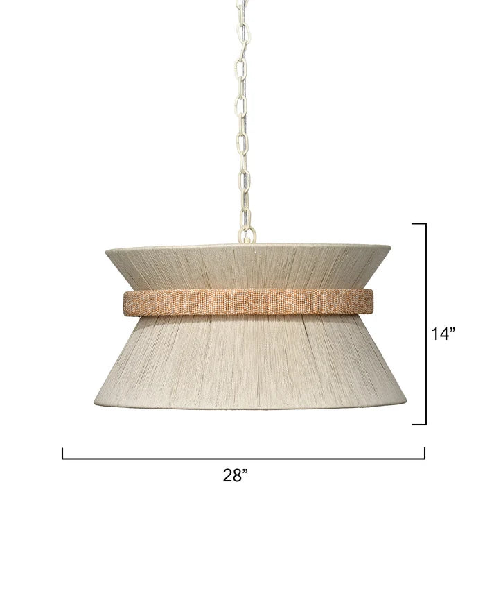 Jamie Young Corset 3 Light Chandelier, Off White