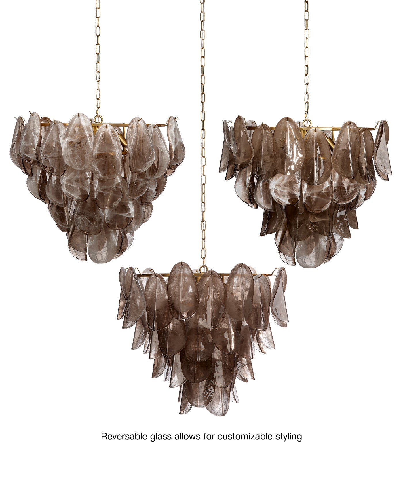 Jamie Young Magnolia 10 Light Quartz Glass Chandelier