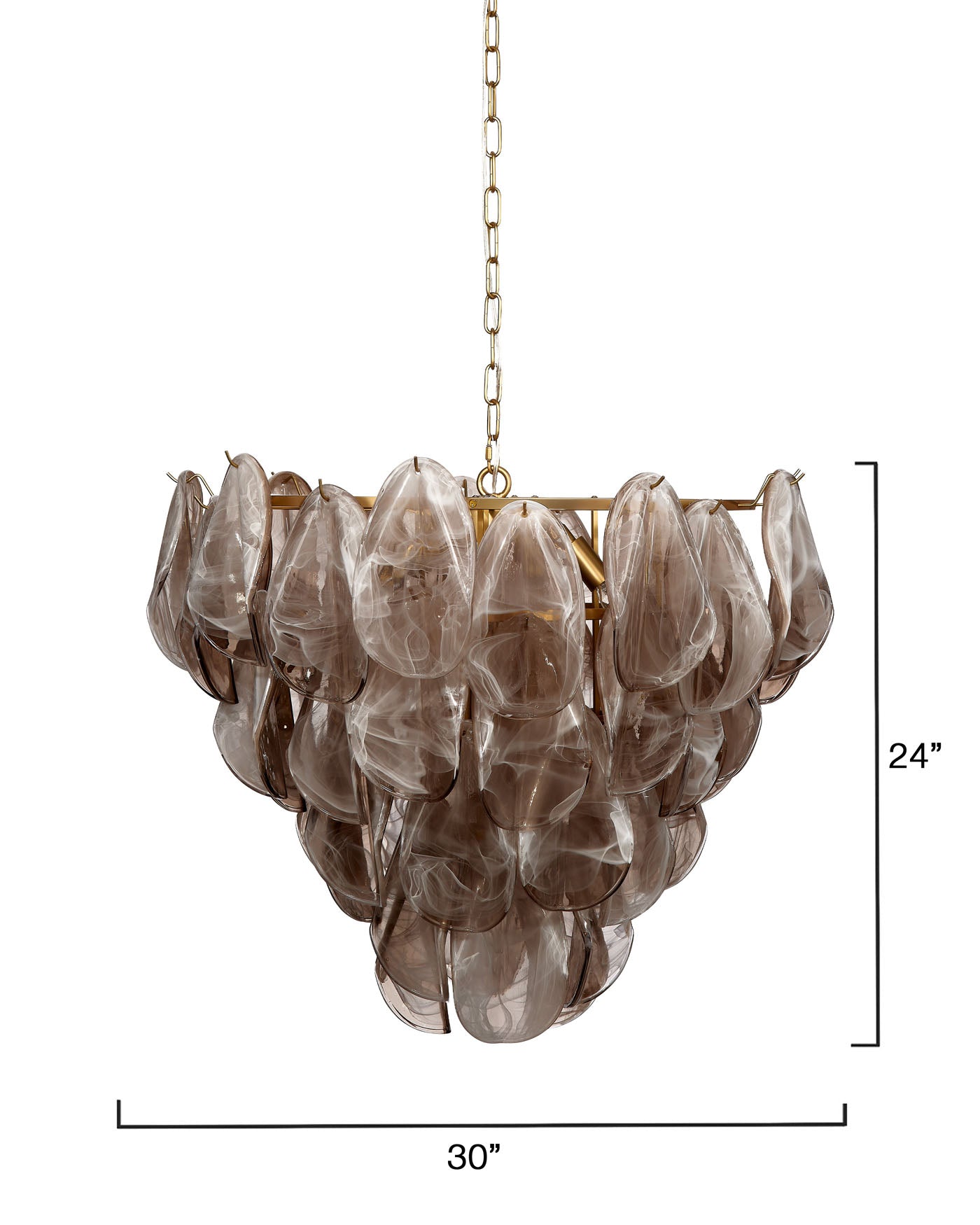 Jamie Young Magnolia 10 Light Quartz Glass Chandelier