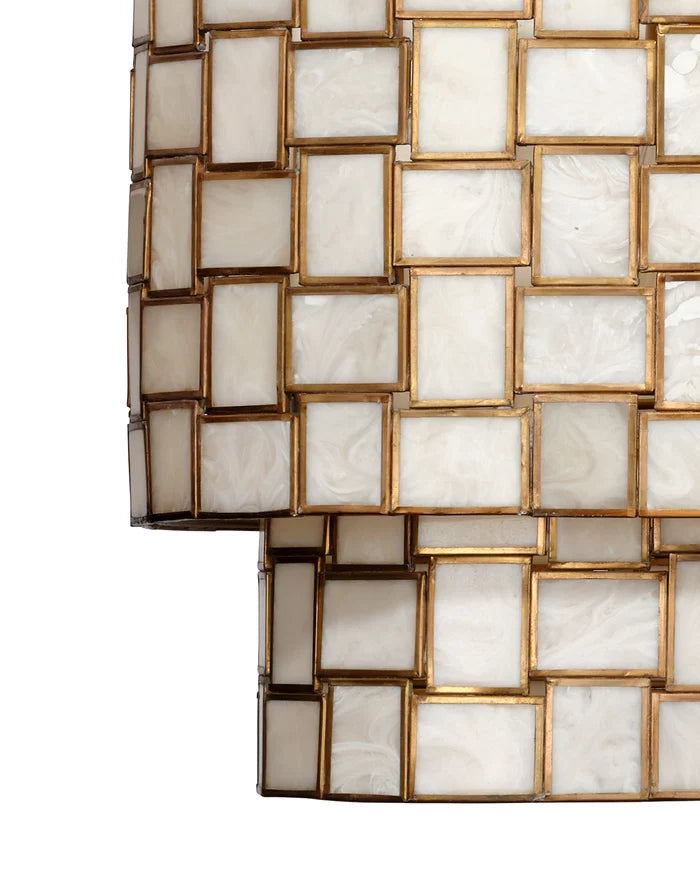 Jamie Young Premiere Faux Alabaster 7 Light Chandelier