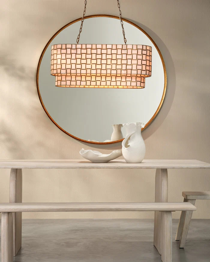 Jamie Young Premiere Faux Alabaster 7 Light Chandelier