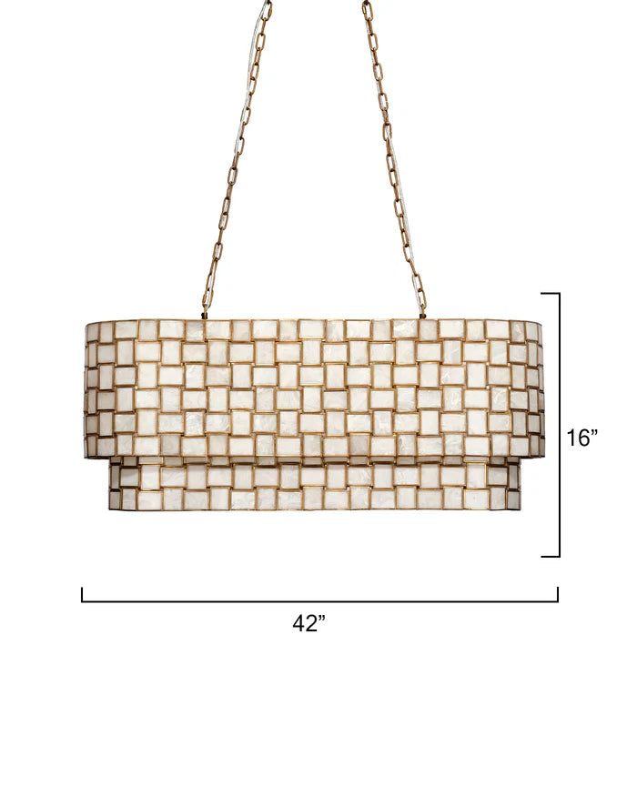 Jamie Young Premiere Faux Alabaster 7 Light Chandelier