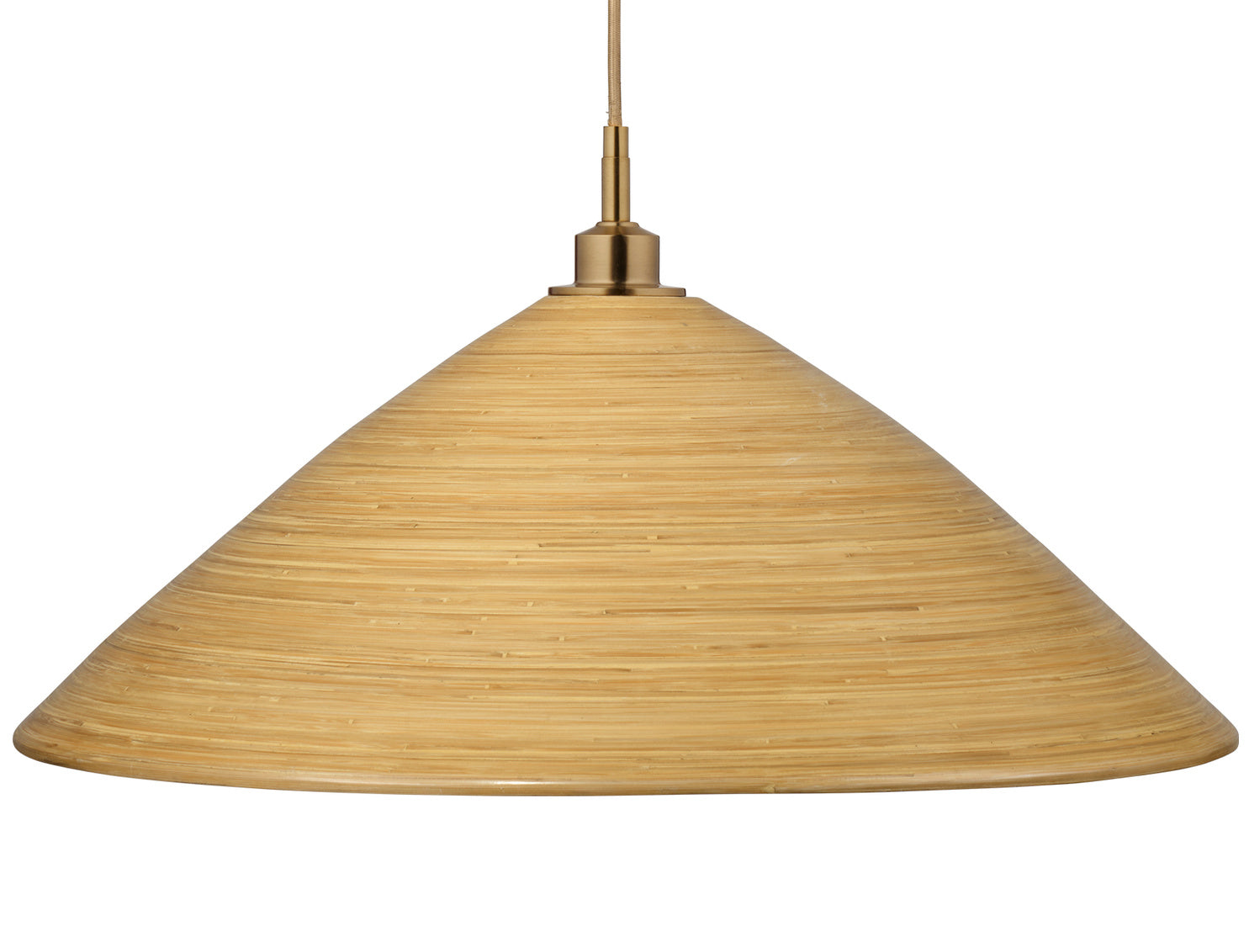 Jamie Young Spun Pendant, Natural Bamboo