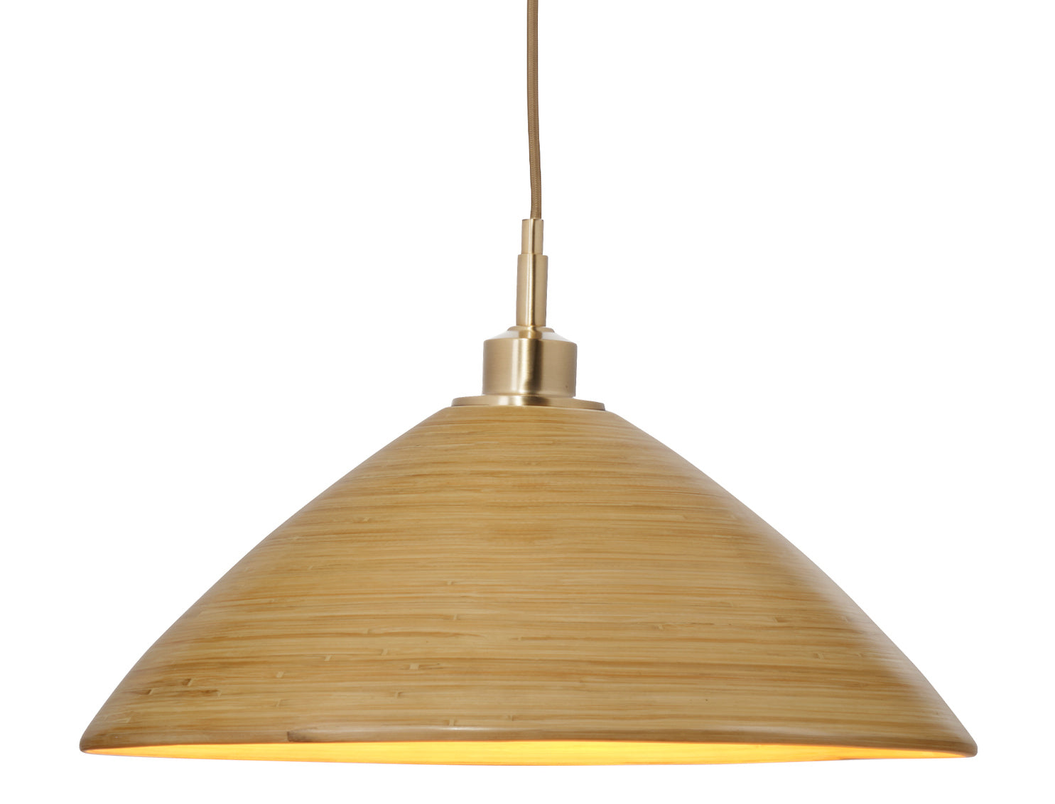 Jamie Young Spun Pendant, Natural Bamboo