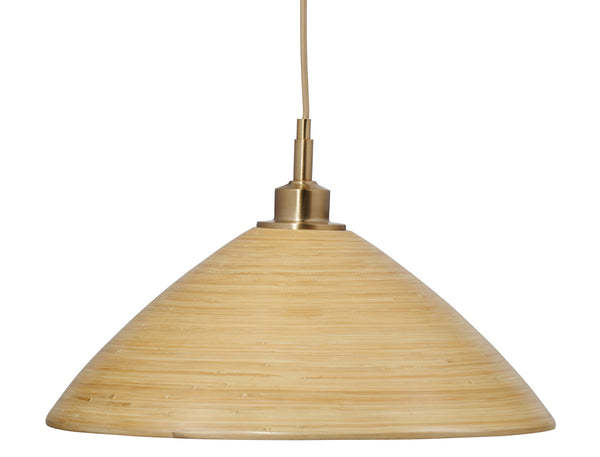 Jamie Young Spun Pendant, Natural Bamboo