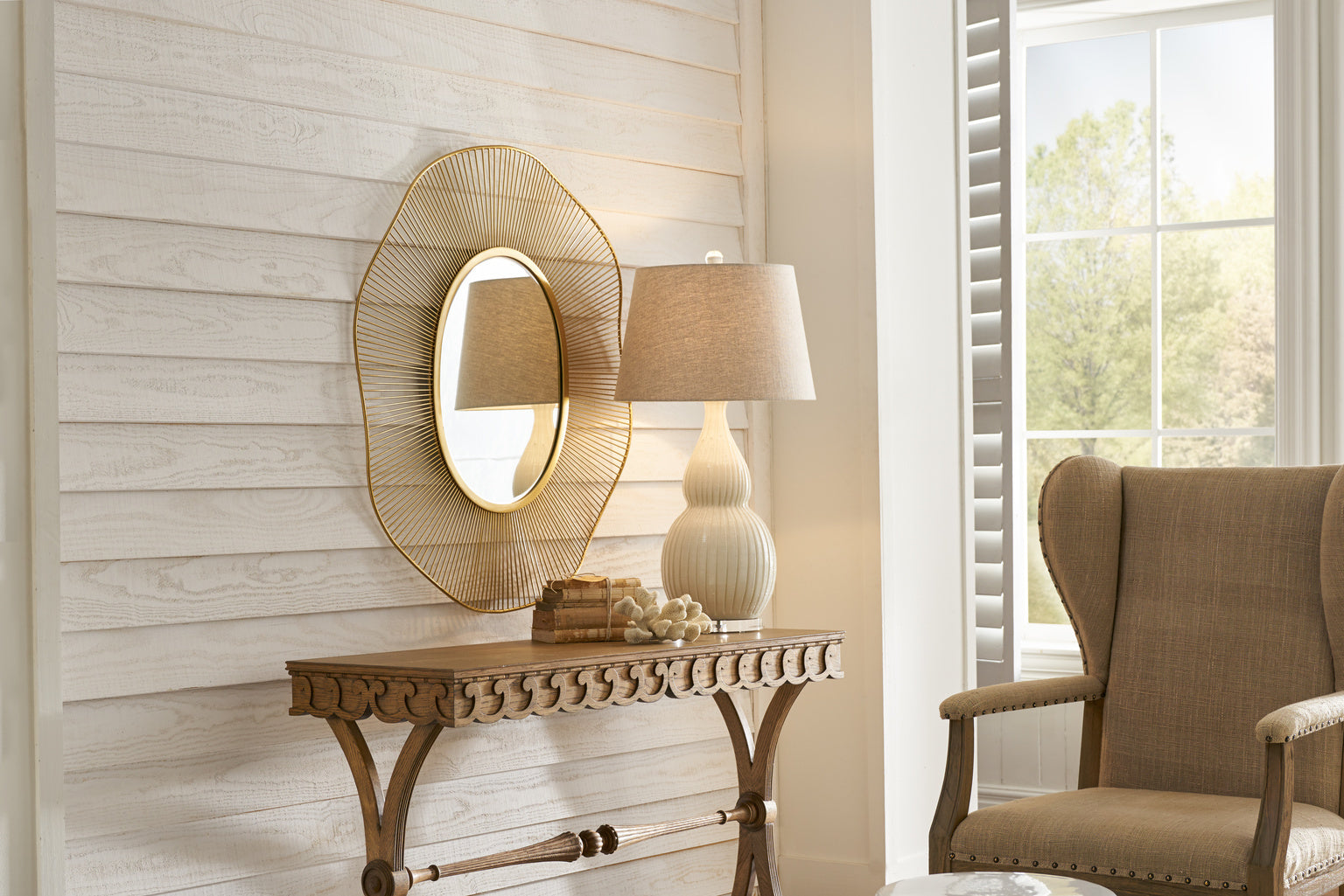 Wildwood Vietri Ventura Lamp Aged Cream