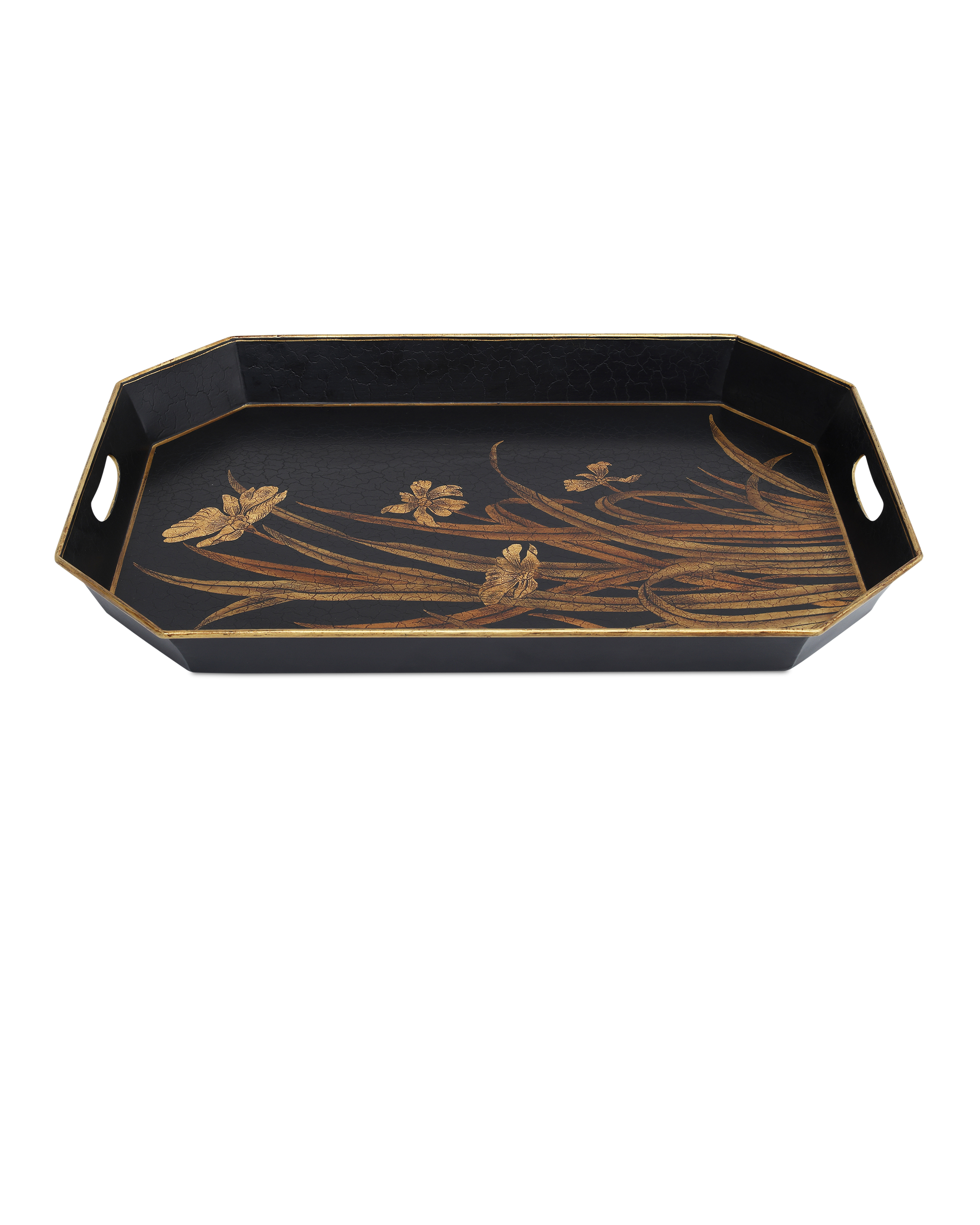 Currey And Company Glasshouse Tole Tray Set Of 2