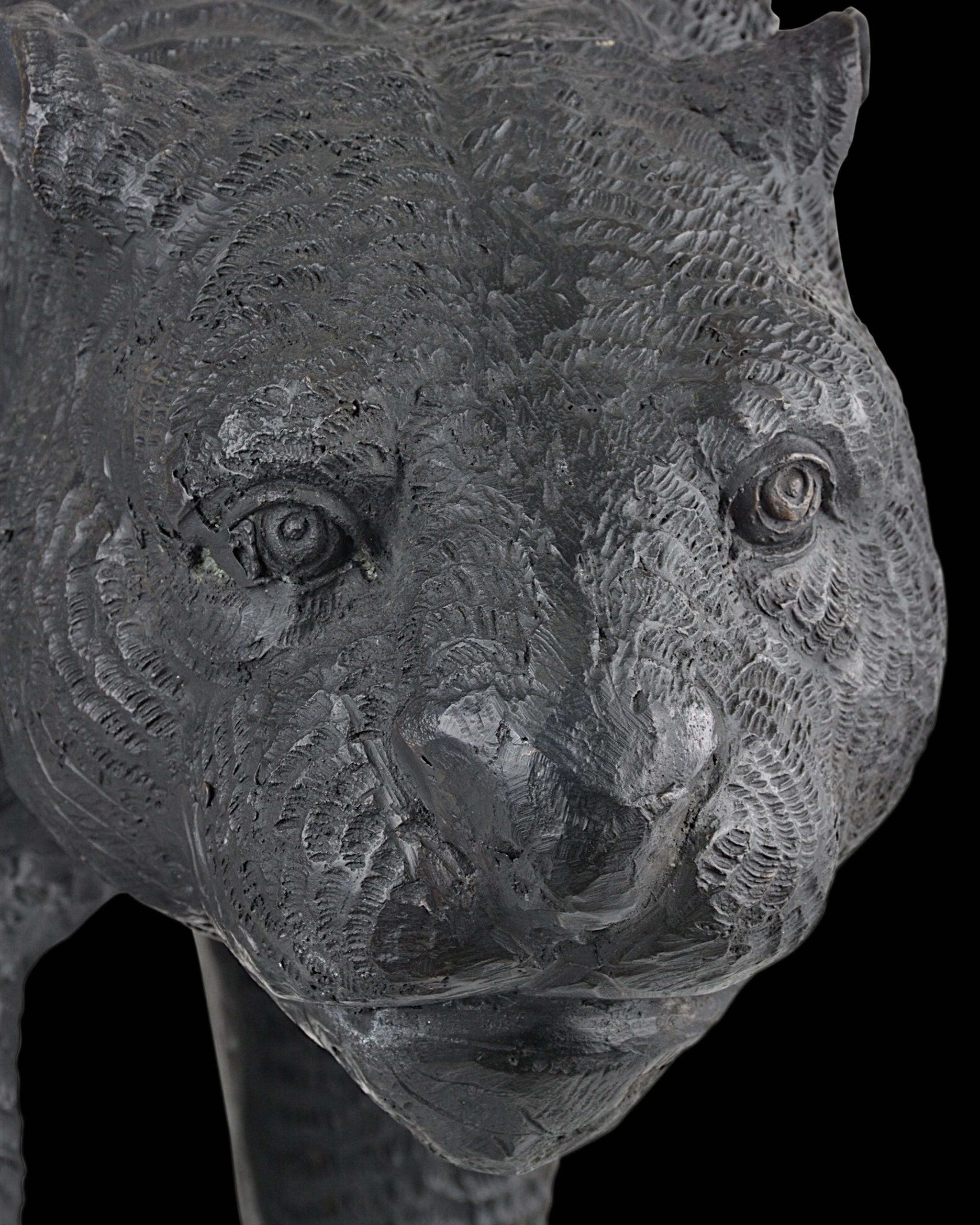 Currey & Company Standing Black Panther Bronze