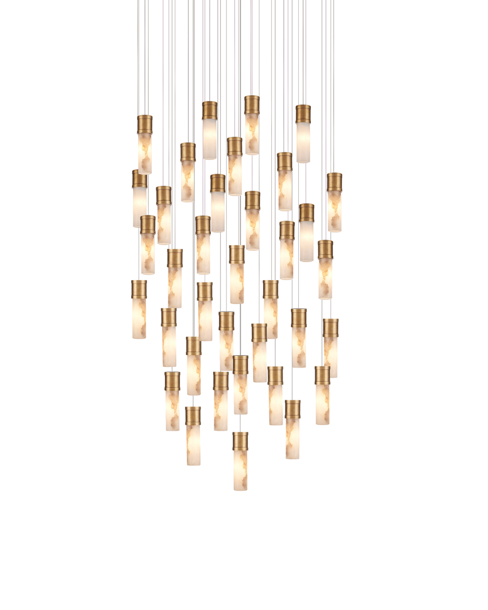 Currey And Company Cannula 36 Light Round Multi Drop Pendant