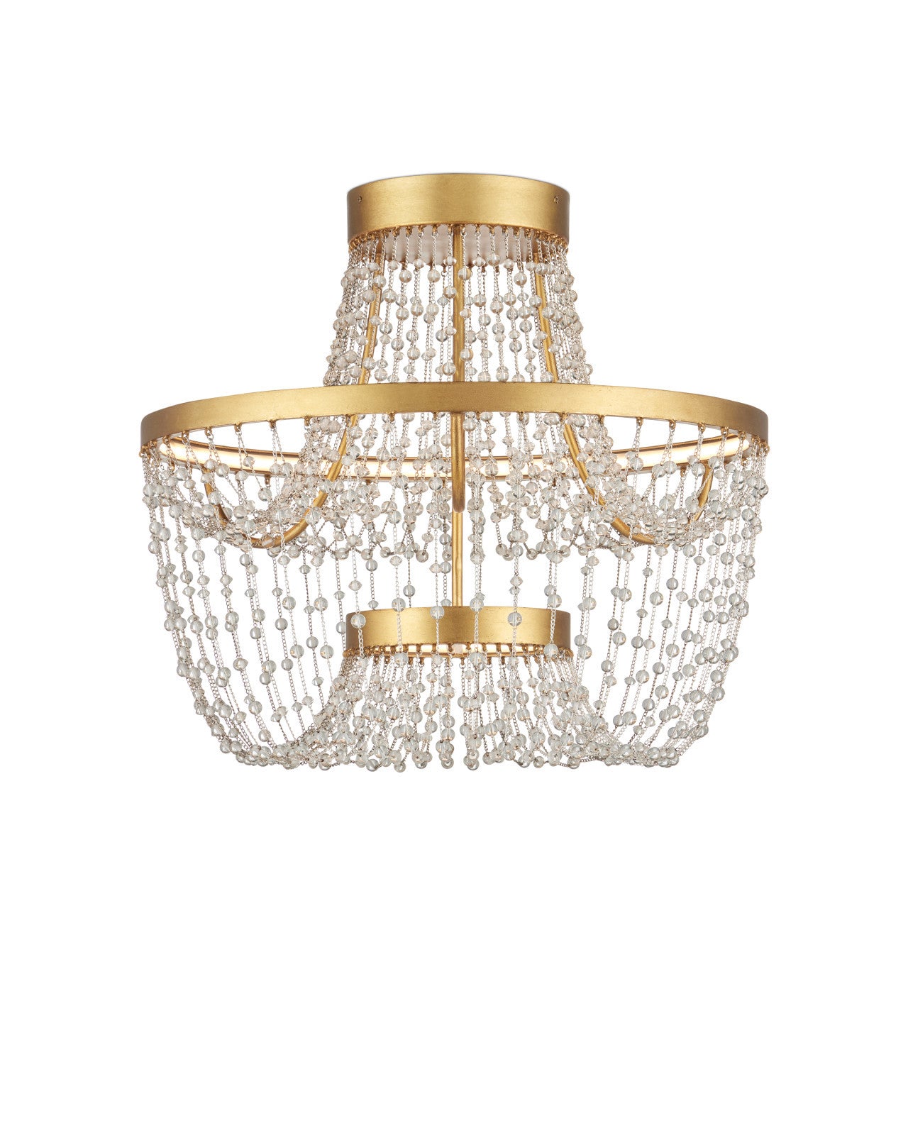 Currey & Company 20.5" X 22" Mademoiselle 2 Light Semi Flush Mount