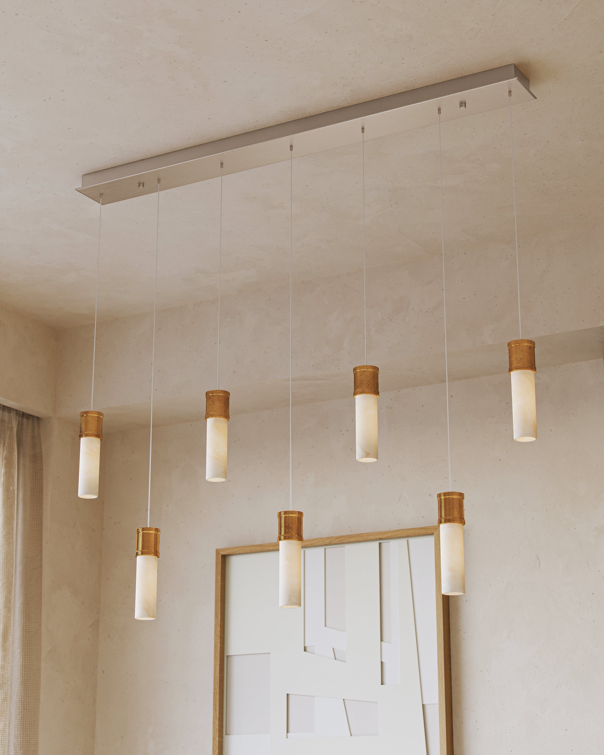Currey And Company Cannula 7 Light Multi Drop Pendant